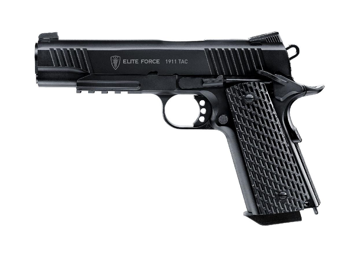 VERWACHT 2 MEI  /   Elite Force ( Umarex ) Airsoft 6mm Co2 1911 Tac  ( 2.5955 ) 15 Schots 6mm / Energie ; 1,3 Joule / ALLEEN TE KOOP MET NABV PAS-4162-a
